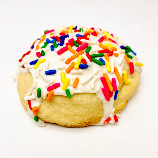 Iced Sprinkle Sugar Cookie