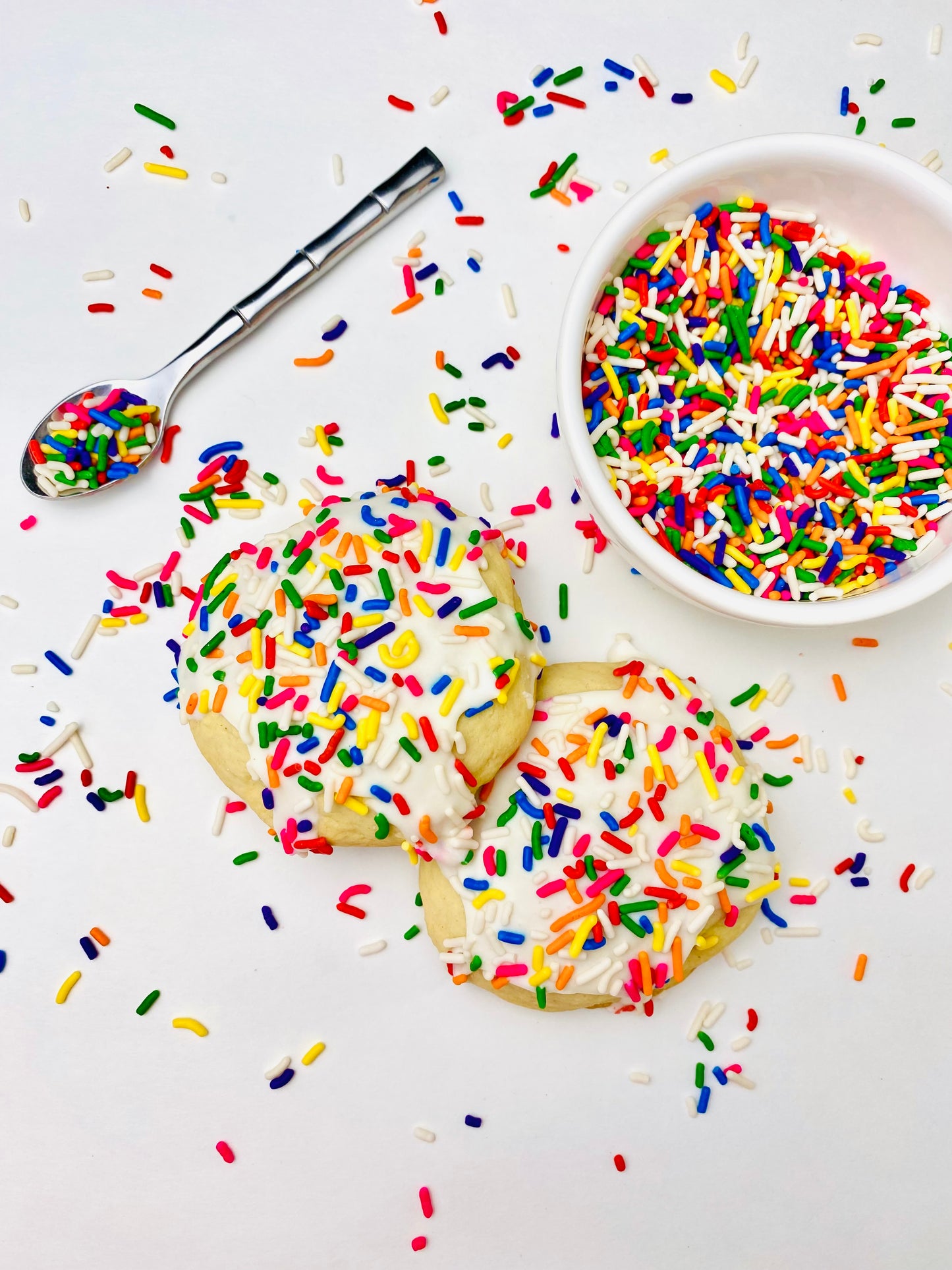 Iced Sprinkle Sugar Cookie